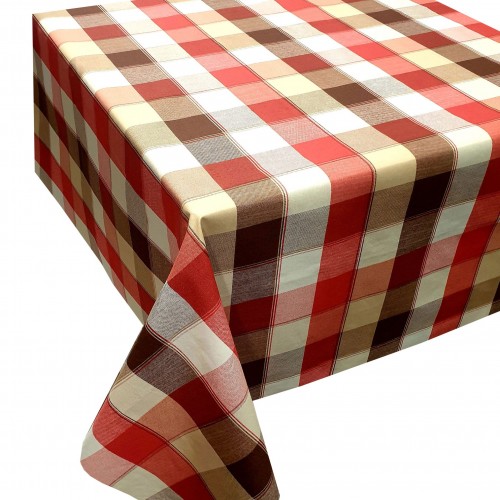 Tablecloth KOMBOS Plaid Polycotton Design-3 Red 140x180