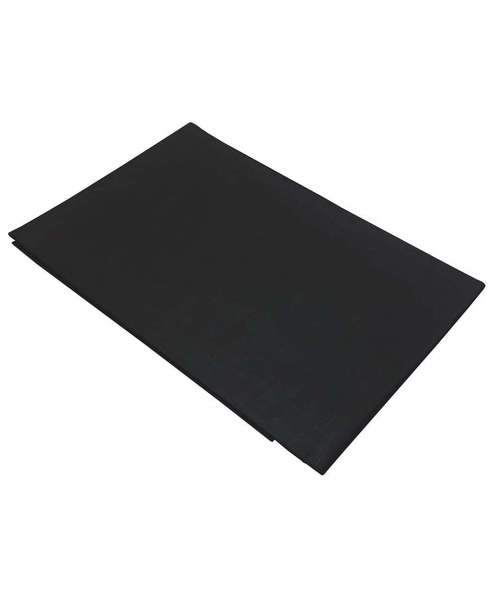 KOMBOS Sheet Black Monochrome Single with Elastic 100x200 20