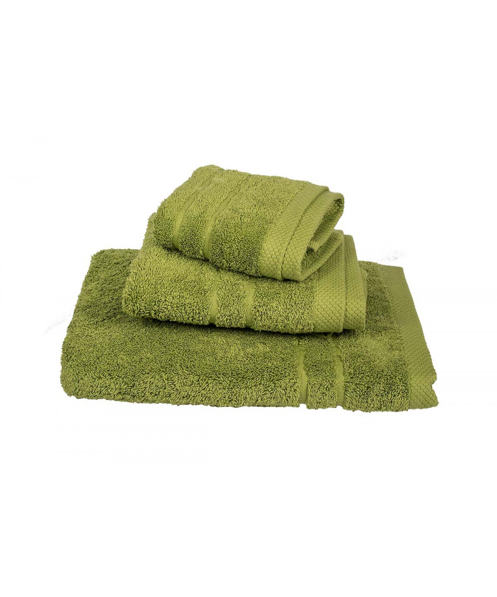 Set of 3 pcs Le Blanc Penny Towels 600g/m2 Olive (40x60, 50x95, 80x145)