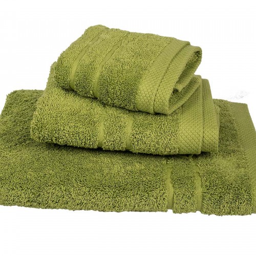Set of 3 pcs Le Blanc Penny Towels 600g/m2 Olive (40x60, 50x95, 80x145)
