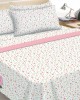Σεντόνι Φανέλα ΚΟΜΒΟΣ Eμπριμέ Υπέρδιπλο 240x260 & 2 Μαξιλαροθήκες Little Rose Peach