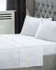 Σετ  Σεντόνια Le Blanc Μονόχρωμα  με Φυτίλι Polycotton 50/50 TC144 White Μονά 170x270