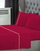 Σετ Σεντόνια Le Blanc Μονόχρωμα  με Φυτίλι Polycotton 50/50 TC144 Cherry Μονά 170x270