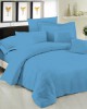 Σεντόνι Μεμονομένο LeBlanc Μονόχρωμο Polycotton 50/50 TC144 Blue Μονό με λάστιχο 100x200 35