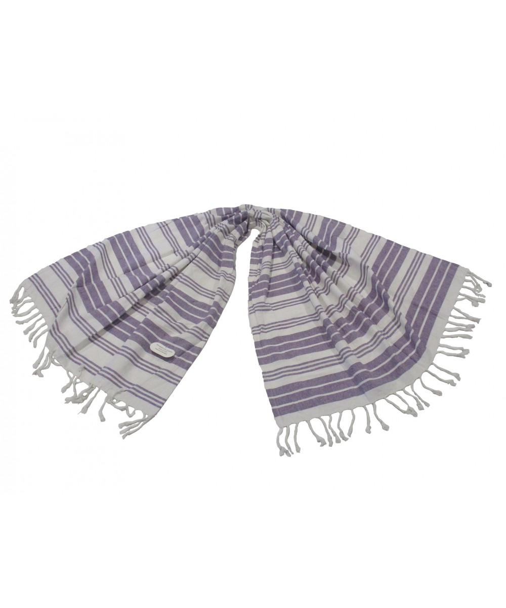 Beach Towel Pareo KOMBOS two-sided Purple Stripes 90x180