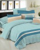 Σετ Σεντόνια Le Blanc Premium Cotton 100%  Brooklyn Aqua Μονά με λάστιχο 100x200 33