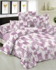 Σετ Σεντόνια Le Blanc Premium Cotton 100%  Leaves Lilac Μονά με λάστιχο 100x200 33