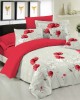 Sheet set Le Blanc Premium Cotton 100% Anemone Red Extra double with elastic 160x200 33