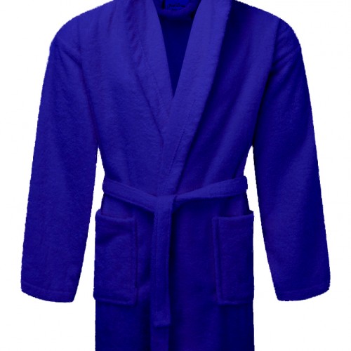 Bathrobe KOMBOS Towel with hood 420gr/m2 Blue Large