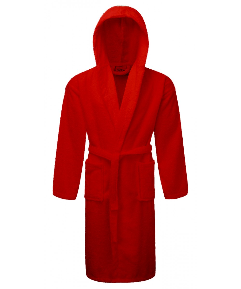 Bathrobe KOMBOS Towel with hood 420gr/m2 Red