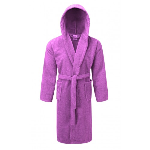 KOMVOS bathrobe Hooded towel 400gr/m2 100% Cotton Lilac Extra Extra Large