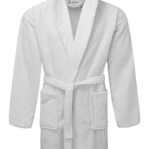 Bathrobe KOMBOS Towel with hood 400gr/m2 100% Cotton White Large