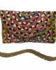 Τσάντα Θαλάσσης ΚΟΜΒΟΣ 50%  Γιούτα - 50%  Βαμβάκι Multicolor 25x35 - Design 3