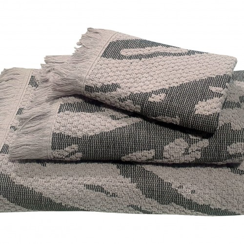 Le Blanc Jacquard Penne Towel 525gr/m2 NAXOS Gray Hand Towel 30x50