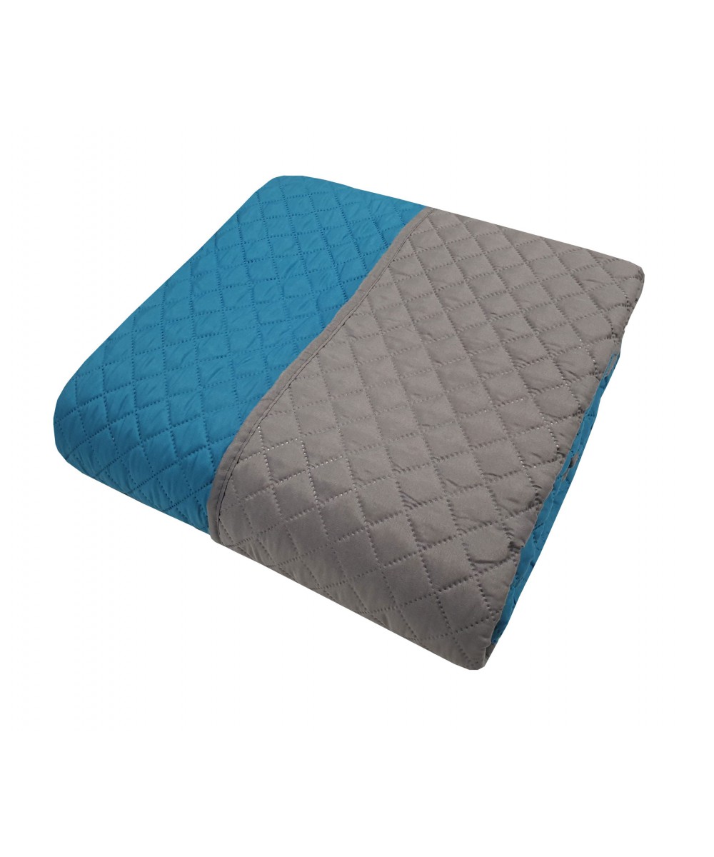 Blanket Le Blanc Microfiber ULTRASONIC 90gr/m2 NEW WITH RELIE GRAY - PETROL Super Super Double 240X260