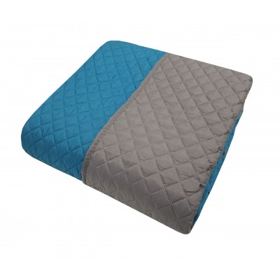 Blanket Le Blanc Microfiber ULTRASONIC 90gr/m2 NEW WITH RELIE GRAY - PETROL Super Super Double 240X260