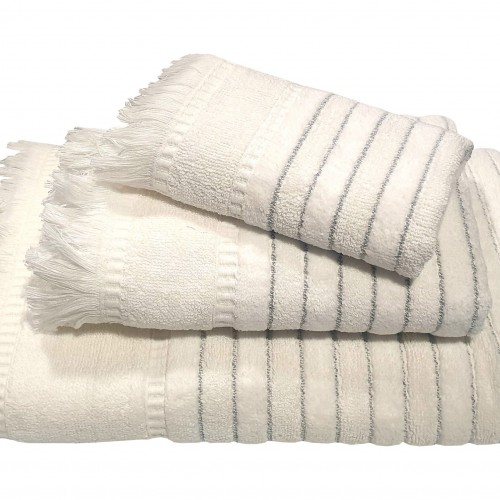 Le Blanc Jacquard Penne Towel 550gr/m2 PAROS White Face Towel 50x90