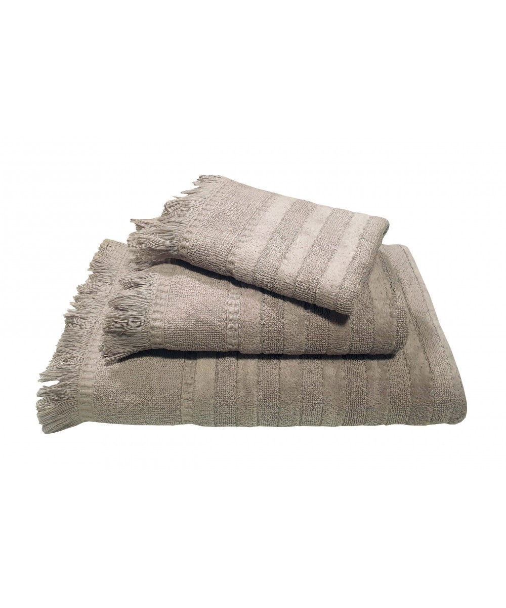 Le Blanc Jacquard Penne Towel 550gr/m2 PAROS Gray Body 70x140