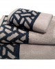 Le Blanc Jacquard Penne Towel 550gr/m2 MYKONOS Gray Face Towel 50x90