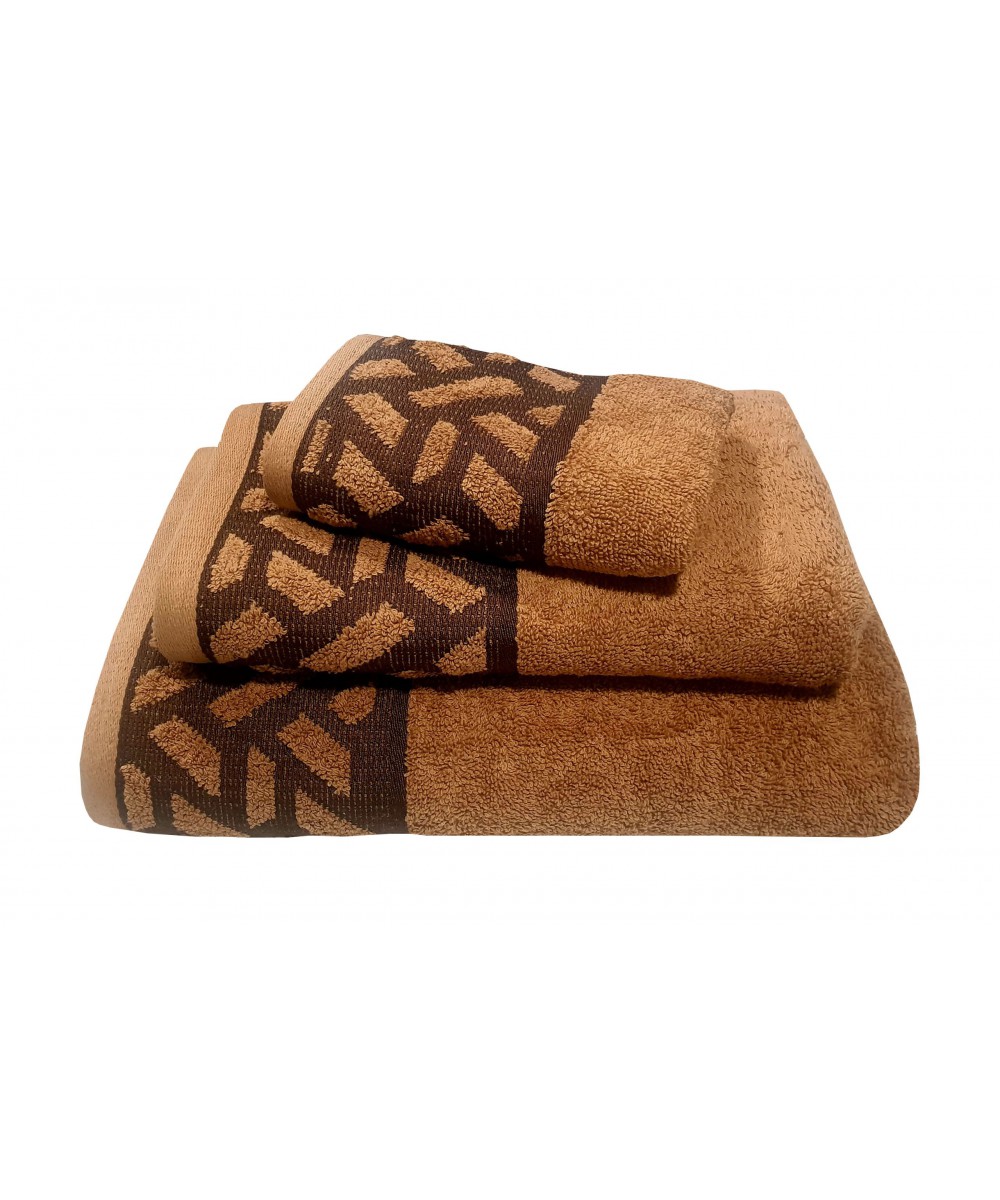 Le Blanc Jacquard Penne Towel 550gr/m2 MYKONOS Beige Face Towel 50x90