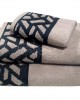 Le Blanc Jacquard Penne Towel 550gr/m2 MYKONOS Gray Body 70x140