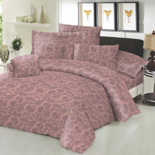 KOMVOS Cotton Line Printed Lahor Rotten Apple Extra Double Sheet Set 220x240
