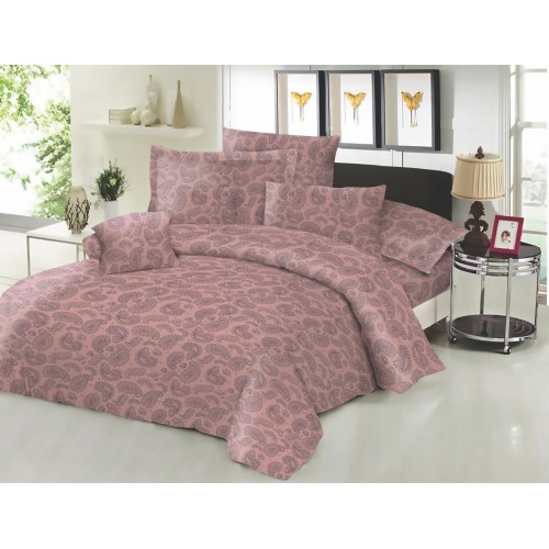 KOMVOS Cotton Line Printed Lahor Rotten Apple Extra Double Sheet Set 220x240
