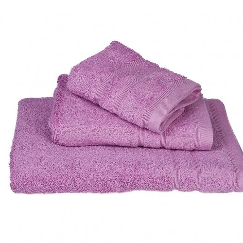 Towel Set 3 pcs KOMBOS Pennie 500g/m2 Purple (40x60, 50x90, 75x145)