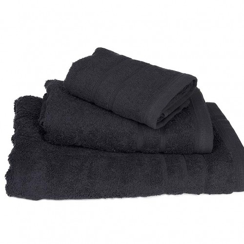 Towel Set 3 pcs KOMBOS Pennie 500g/m2 Black (40x60, 50x90, 75x145)