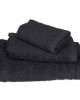 Towel Set 3 pcs KOMBOS Pennie 500g/m2 Black (40x60, 50x90, 75x145)