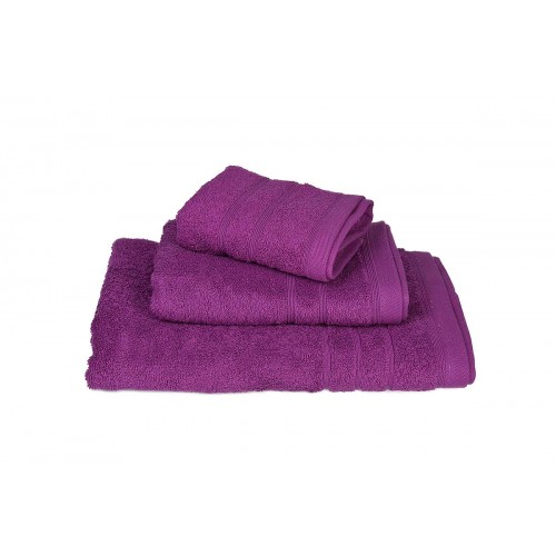 Towel Set 3 pcs KOMBOS Penny 500g/m2 Purple (40x60, 50x90, 75x145)
