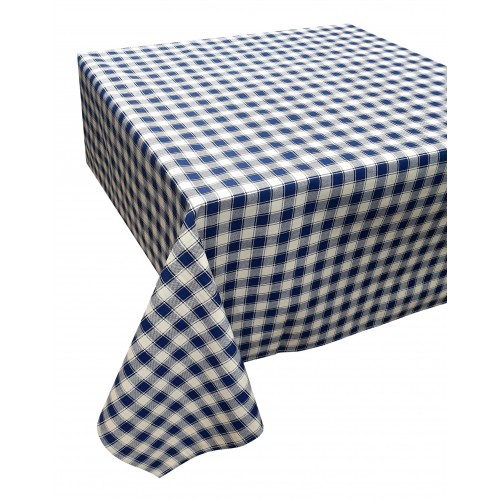 Tablecloth KOMBOS Plaid Polycotton Design-1 Blue 140x140