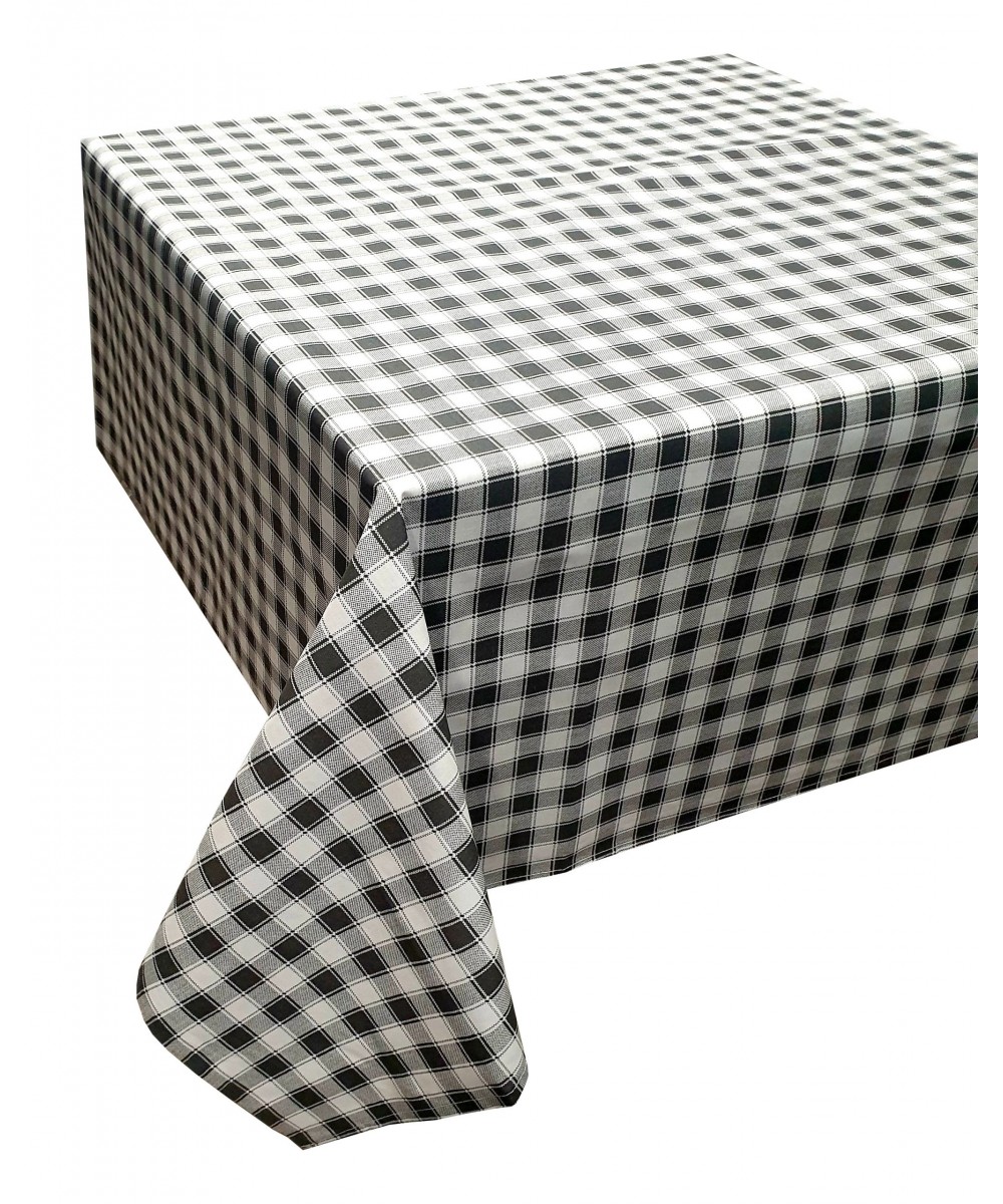 Tablecloth KOMBOS Plaid Polycotton Design-1 Gray 140x140