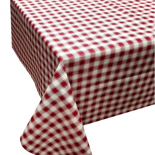 Tablecloth KOMBOS Plaid Polycotton Design-1 Red 140x140