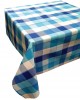 Tablecloth KOMBOS Plaid Polycotton Design-3 Turquoise 140x140