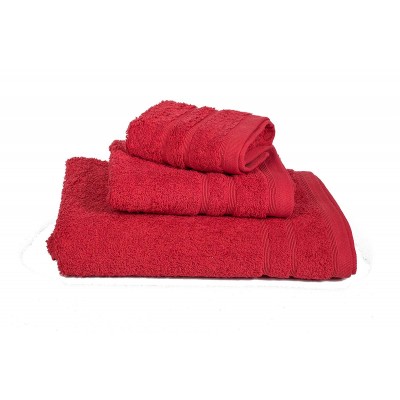 Πετσέτα ΚΟΜΒΟΣ Πεννιέ 500γρ/μ2 Κόκκινη Προσώπου 50x90