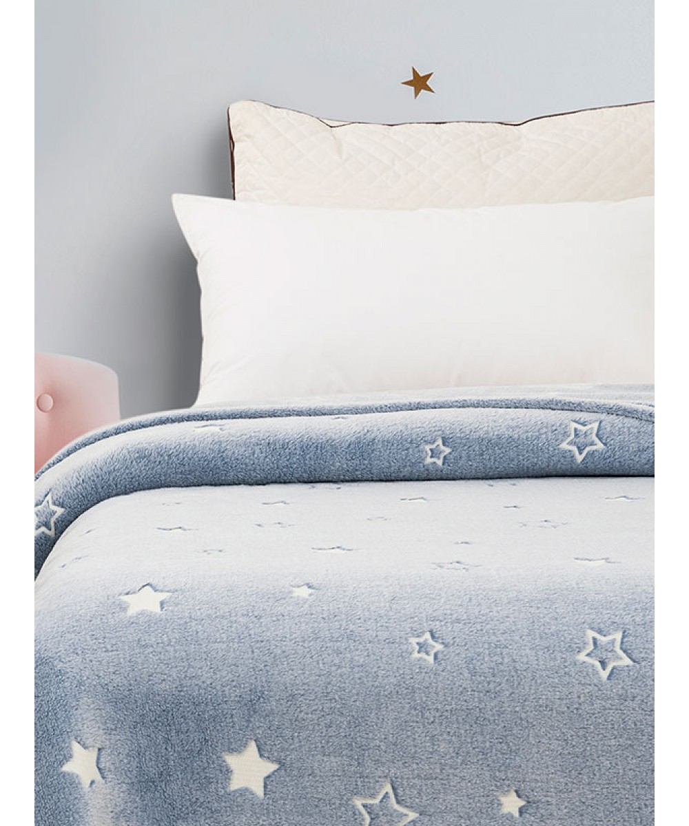 Κουβέρτα φωσφοριζέ αγκαλιας Stars Blue