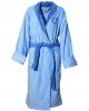 Blue embroidered bathrobe