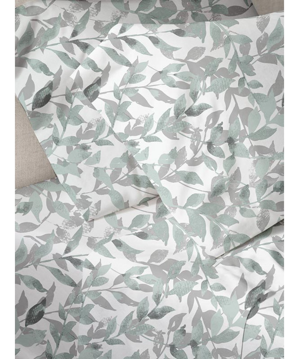 Παπλωματοθήκη Menta Εμπριμέ 050 Grey Υπέρδιπλη (230x250)