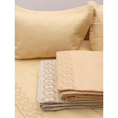 Embroidered Percale Blanket Yellow Super Double (220x240)