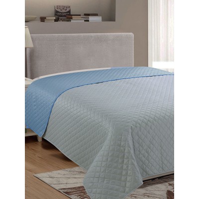 Fiber Gray/Blue Single Blanket (160x220)