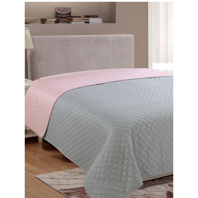 Fiber Grey/Pink Super Double Blanket (220x240)