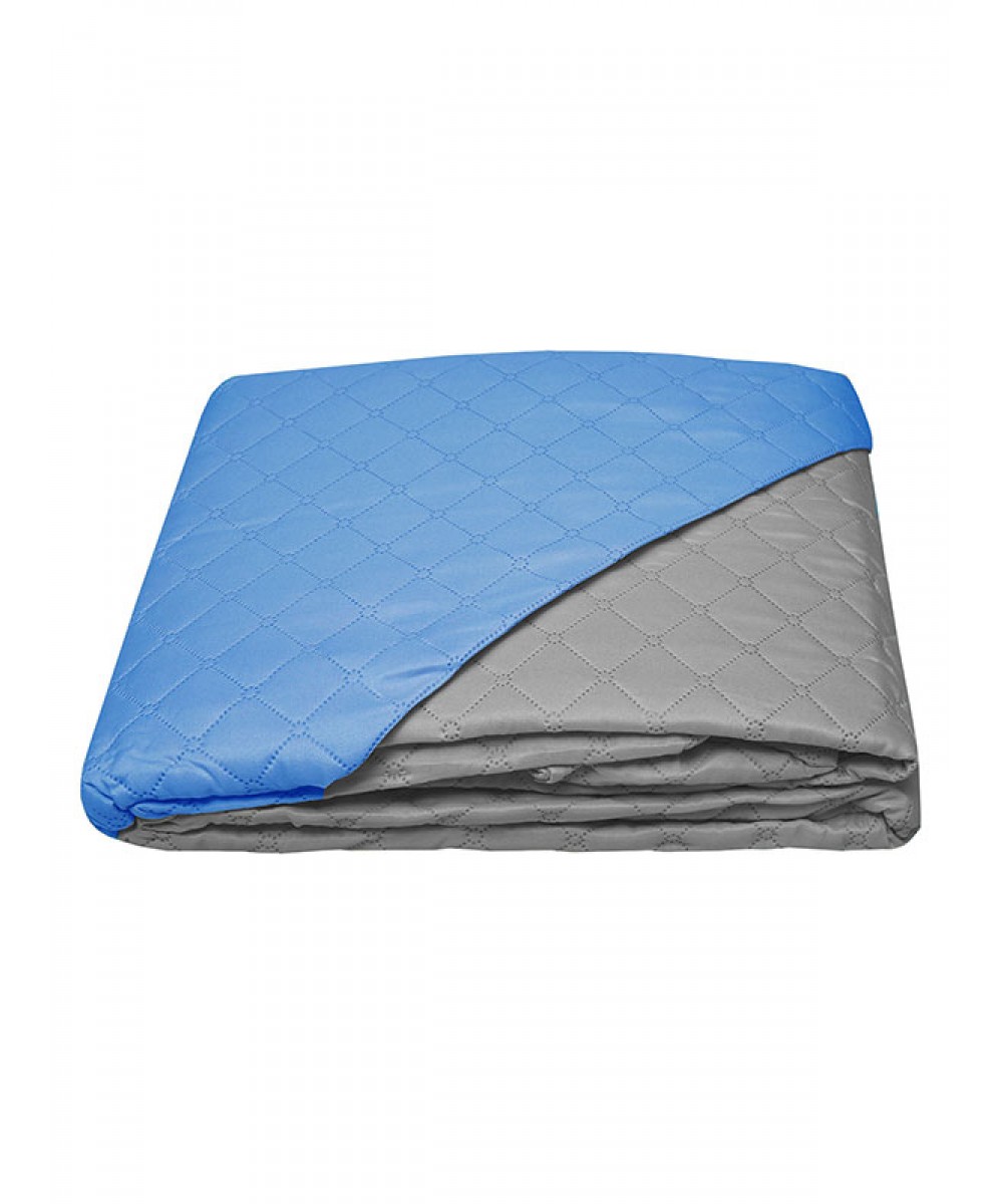 Fiber Gray/Blue Super Double Blanket (220x240)