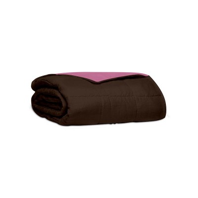 Κουβερλί percale μονόχρωμο Brown/Pink Μονό (160x220)