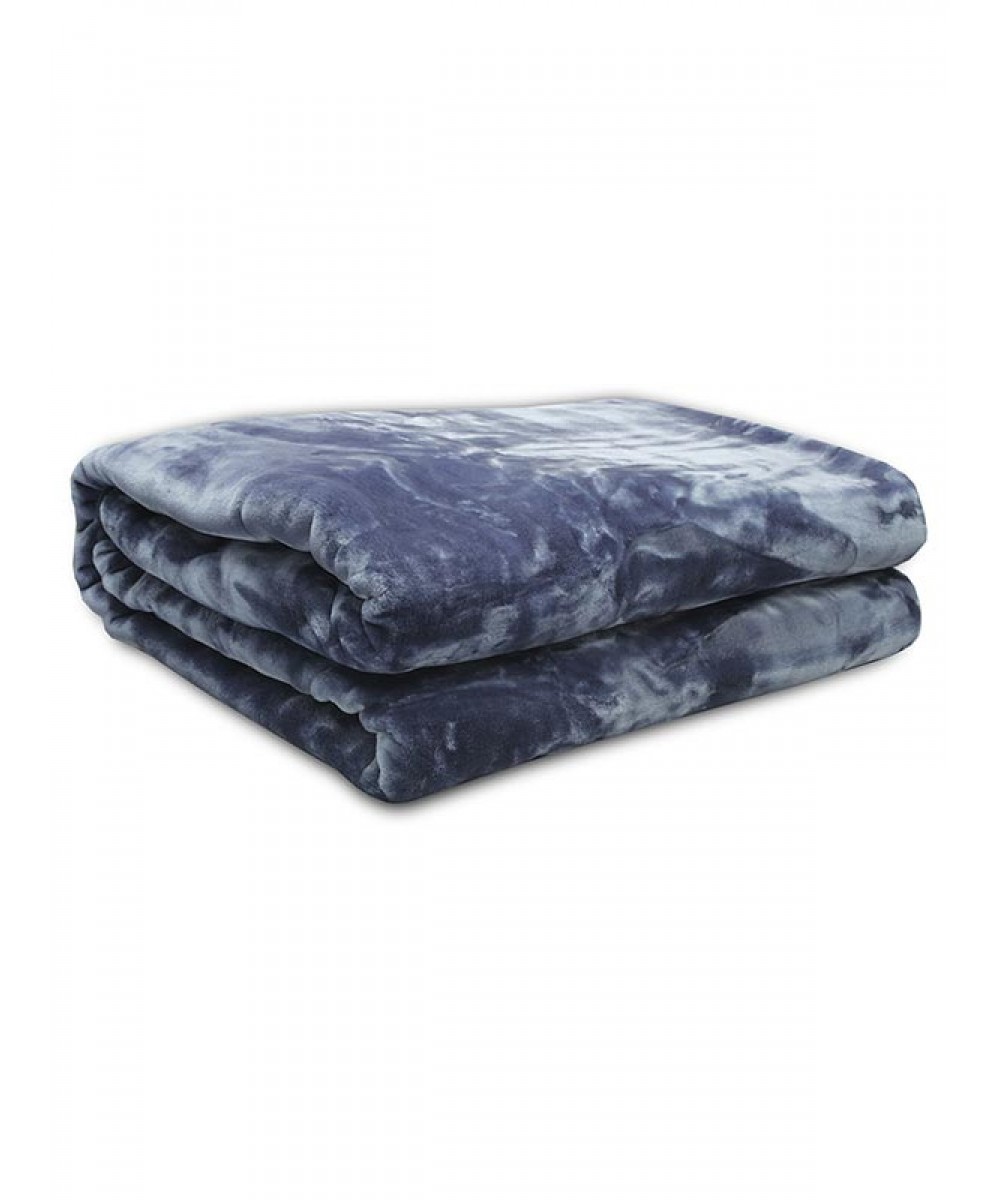 Κουβέρτα βελούδινη Iris Blue Μονή (160x220)