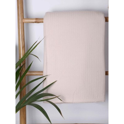 Cotton pique blanket Beige Extra double (230x265)
