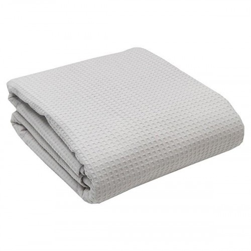 Κουβέρτα πικέ cotton Light Grey Υπέρδιπλη (230x265)