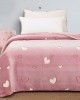 Κουβέρτα φωσφοριζέ κούνιας Hearts Pink 110x140