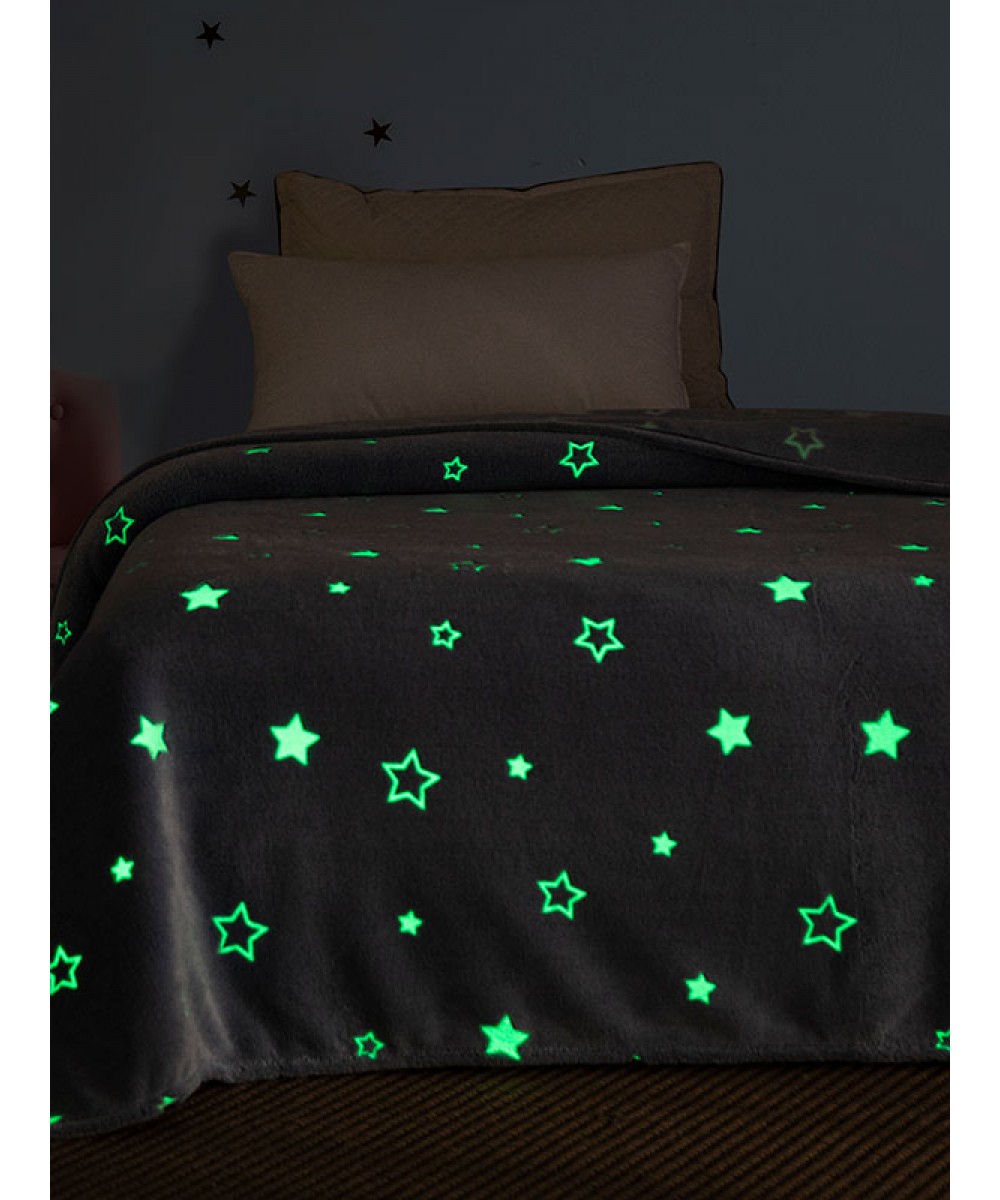 Stars Pink fluorescent crib blanket 110x140