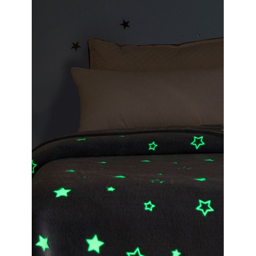 Fluorescent blanket Stars Blue 80x90